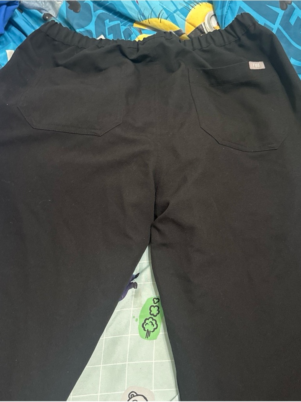Figs Black Technical Collection Drawstring Pants
